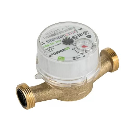 Счетчик воды Норма с КМЧ и ОК СВКМ-15 У (универсальный с обратным клапаном) - Изображение