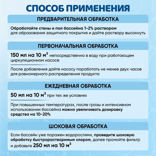 Альгицид для бассейна против водорослей 